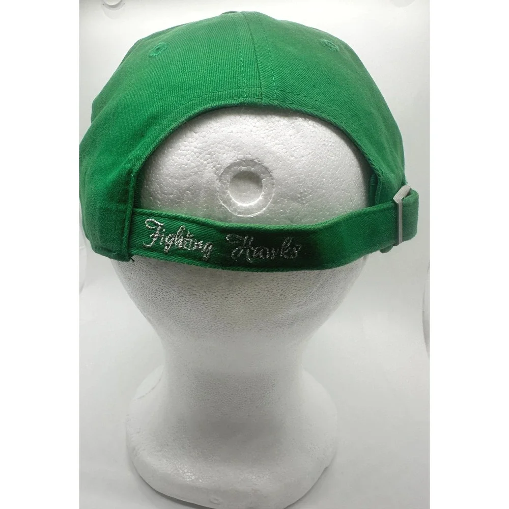 47 Brand Silver Sequin Patch Green Fighting Hawks Adjustable Womens Baseball Cap